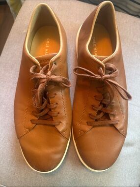 Cole Haan Men’s Tan/Brown Leather Lace-Up Sneakers